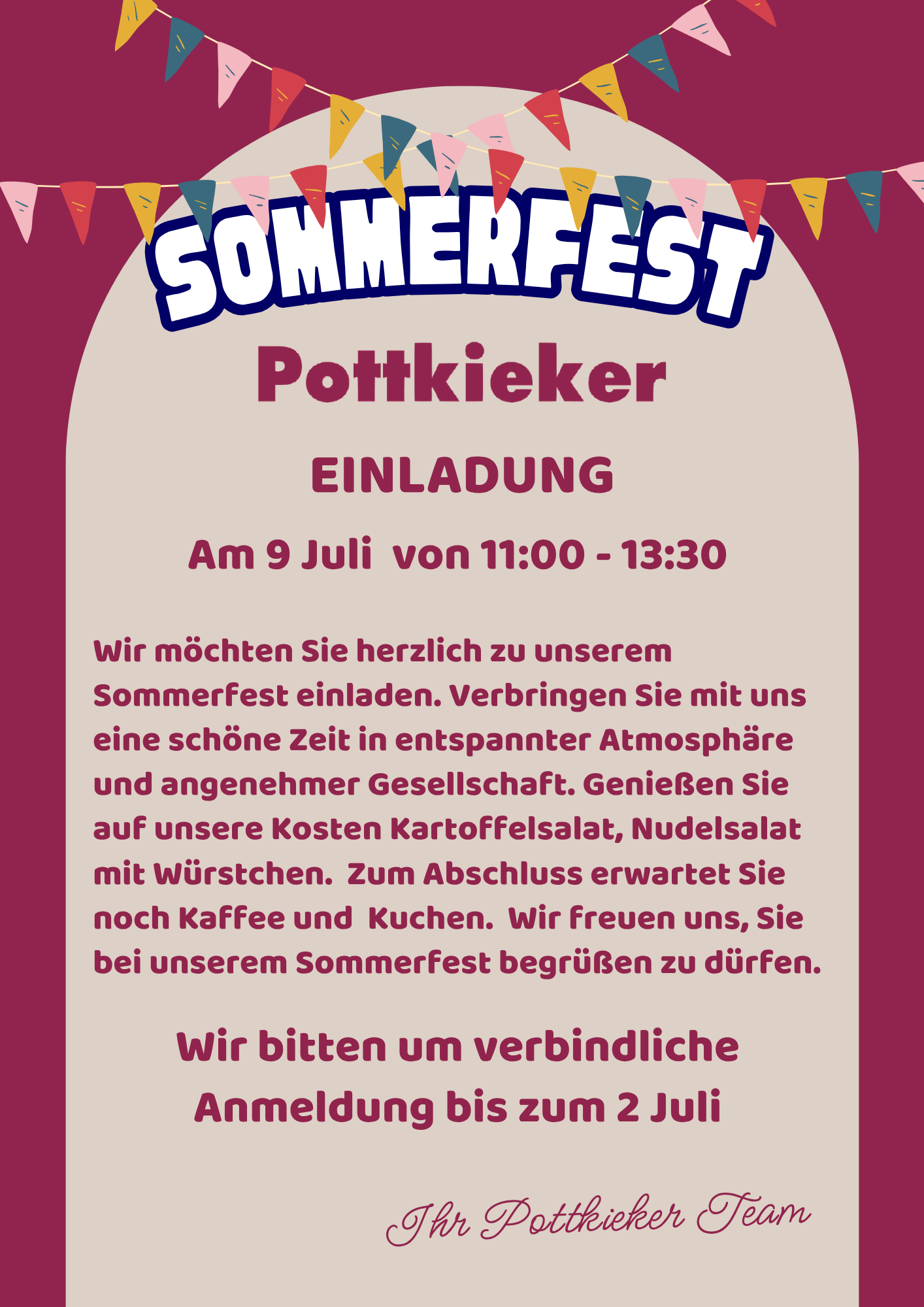 Sommerfest Einladung